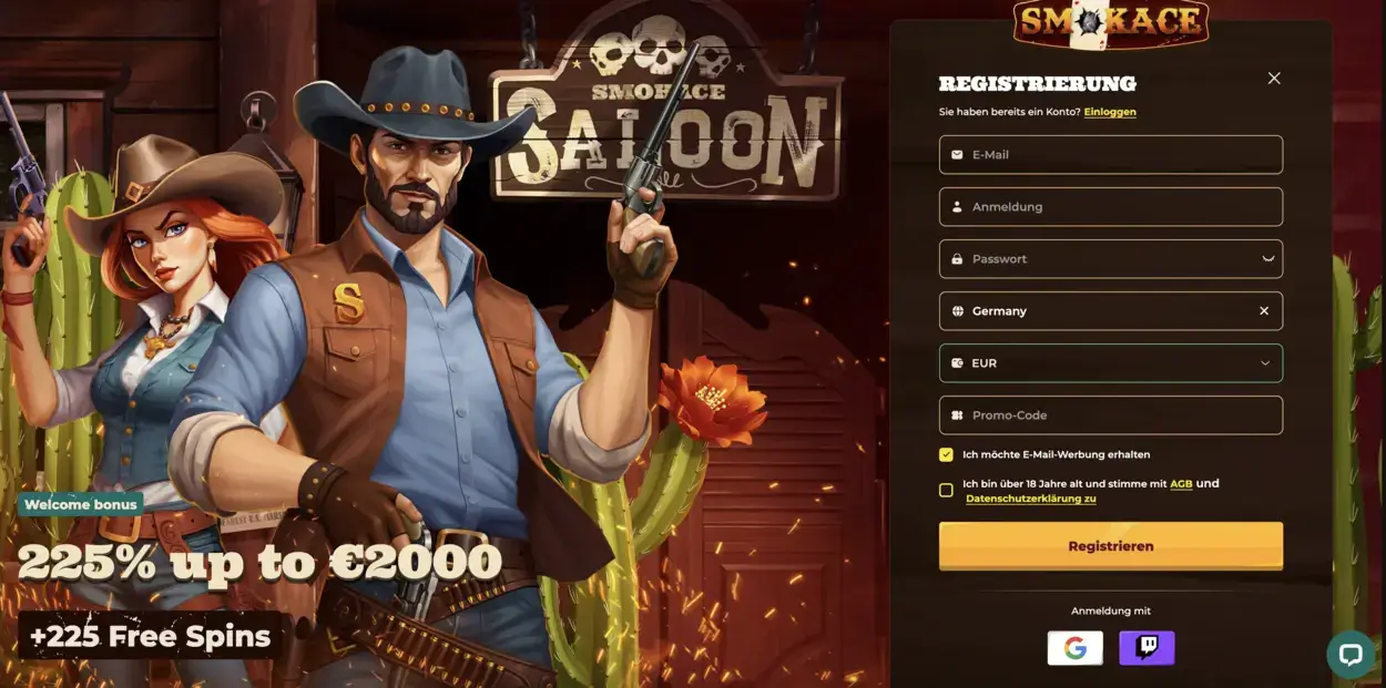 Register Smokace Germany